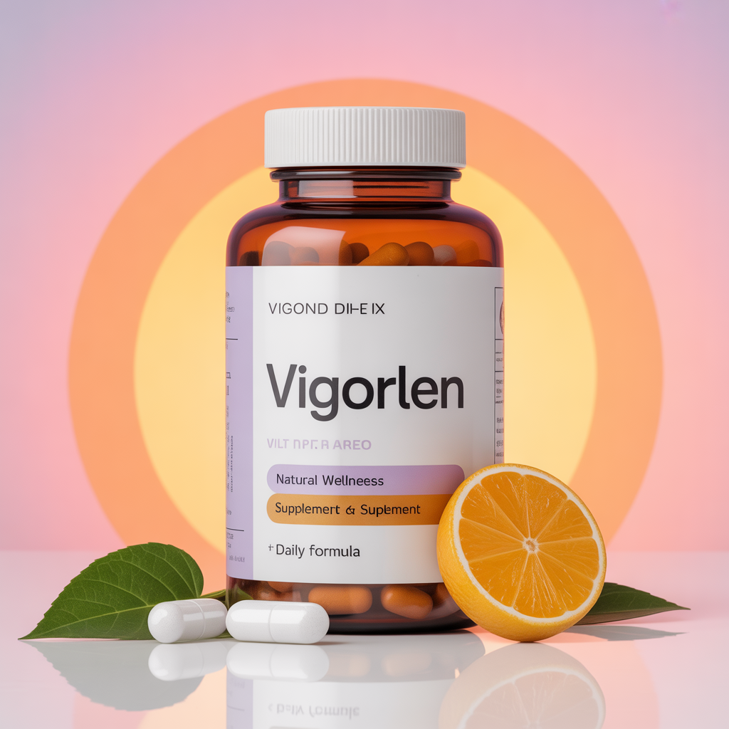 Vigorlen natural wellness supplement bottle with daily formula